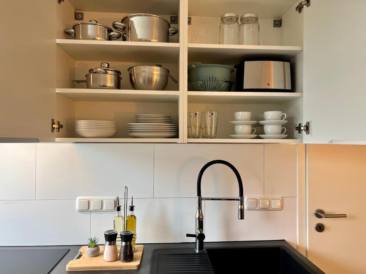 Design Apartment Mit Balkon - Kueche - Netflix 에센 외부 사진
